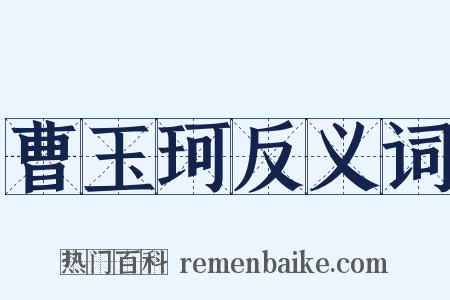 曹玉珂反义词是什么意思的图片